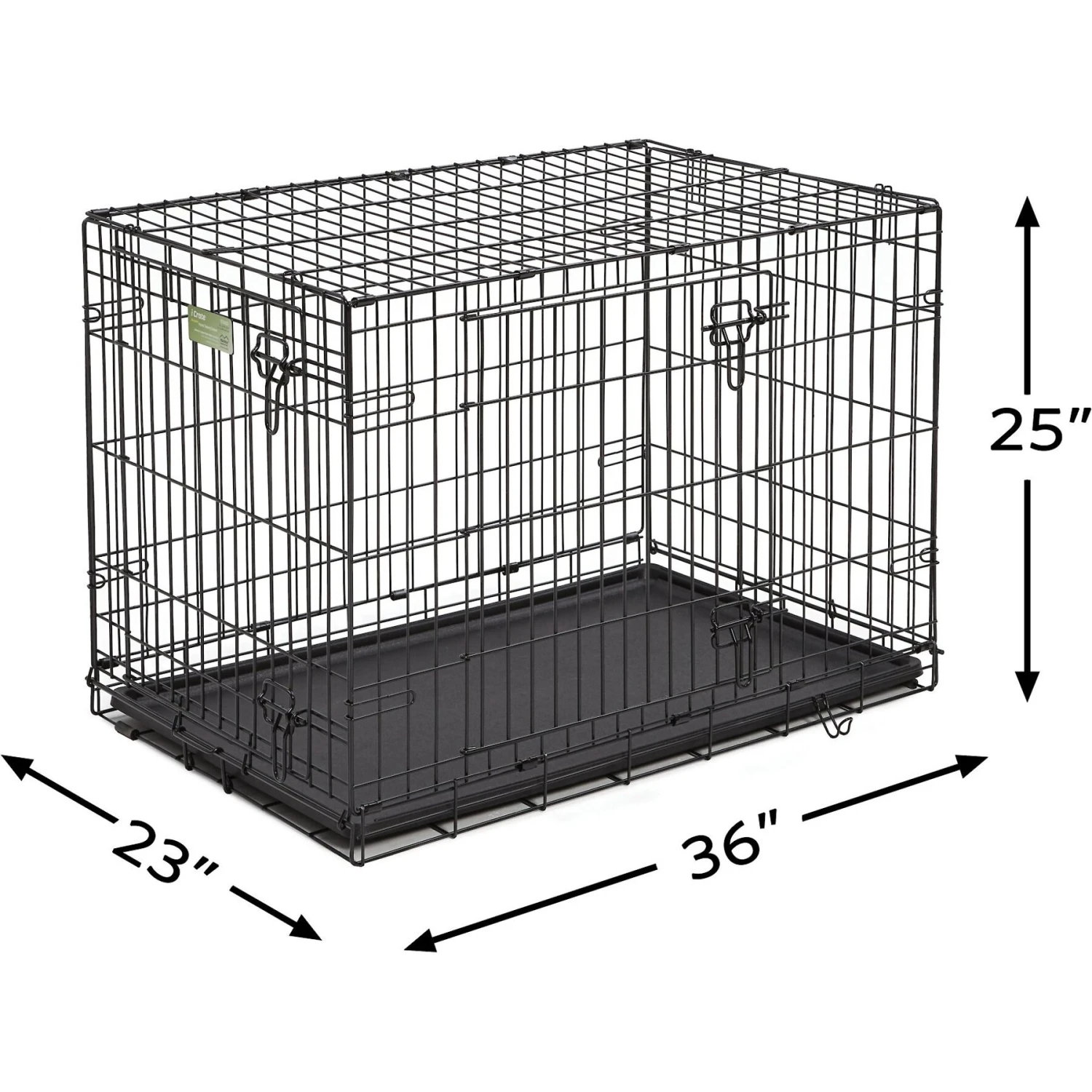MidWest ICrate Fold & Carry Double Door Collapsible Wire Dog Crate 11 MidWest ICrate Fold & Carry Double Door Collapsible Wire Dog Crate - Image 9
