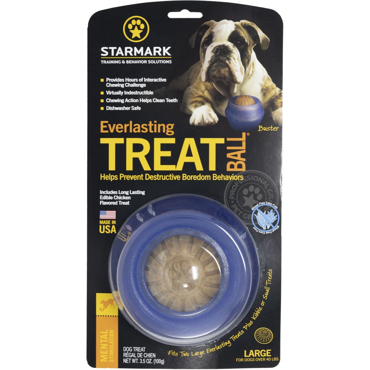 Starmark Everlasting Treat Ball Tough Dog Chew Toy 3 Starmark Everlasting Treat Ball Tough Dog Chew Toy