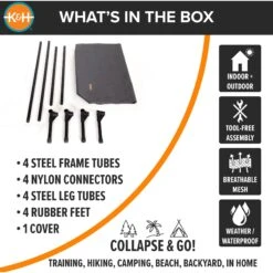 K&H Pet Products All Weather Elevated Dog Cot Bed, Gray -Dog Supplies Shop 613782 PT5. AC SS1800 V1660241547