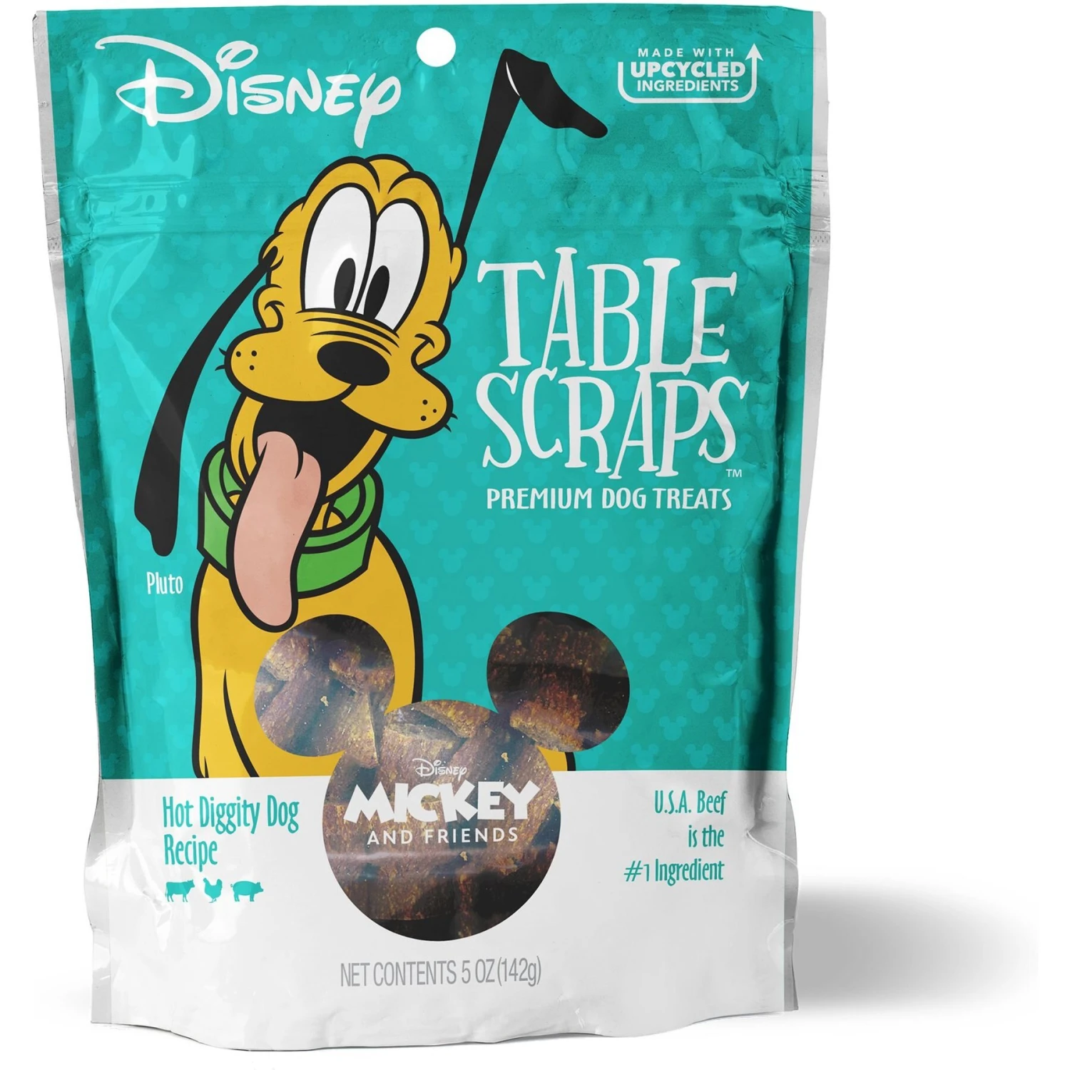 Disney Table Scraps Mickey Mouse Hot Diggity Dog Recipe Upcycled Jerky Dog Treats, 5-oz Bag & Disney Mickey Mouse Ceramic Dog & Cat Treat Jar 4 Disney Table Scraps Mickey Mouse Hot Diggity Dog Recipe Upcycled Jerky Dog Treats, 5-oz Bag & Disney Mickey Mouse Ceramic Dog & Cat Treat Jar - Image 2