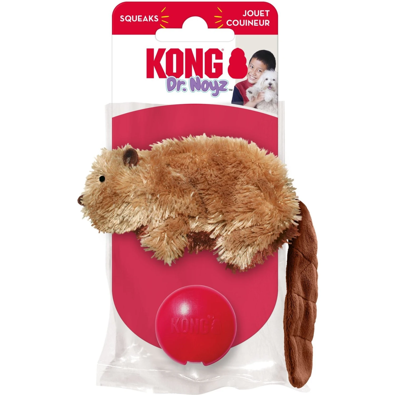 KONG Plush Beaver Dog Toy 6 KONG Plush Beaver Dog Toy - Image 4