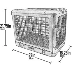 Pet Gear The Other Door Double Door Collapsible Wire Dog Crate & Plush Pad, Sage -Dog Supplies Shop 64489 PT1. AC SS1800 V1673373296