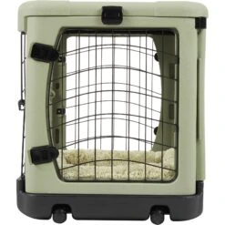 Pet Gear The Other Door Double Door Collapsible Wire Dog Crate & Plush Pad, Sage -Dog Supplies Shop 64489 PT5. AC SS1800 V1562169793
