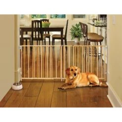 MyPet Wood Extra-Wide Swing Pet Gate For Dogs & Cats