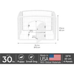 IRIS USA 4-8 Panel Dog Exercise Playpen With Door -Dog Supplies Shop 65439 PT1. AC SS1800 V1618946254