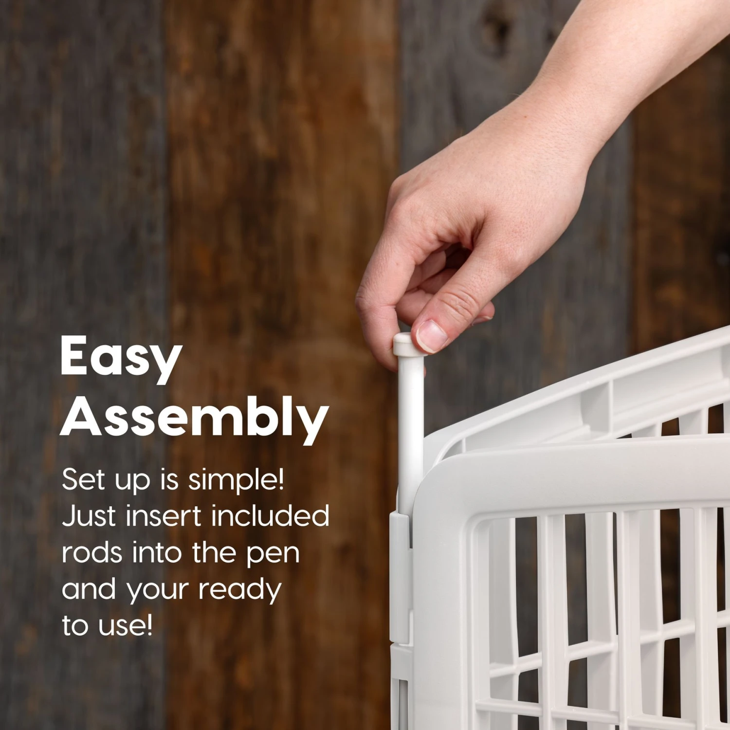 IRIS USA Dog Playpen 2-Panel Add-On, 24-in, White 4 IRIS USA Dog Playpen 2-Panel Add-On, 24-in, White - Image 2