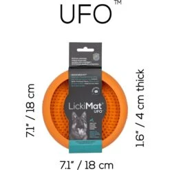 LickiMat UFO Slow Feeder Dog Bowl, Orange, Standard -Dog Supplies Shop 654622 PT5. AC SS1800 V1668548318