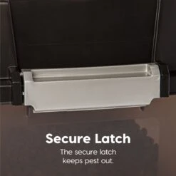 IRIS USA WeatherPro Airtight Elevated Pet Feeder With Food Storage Container & Bowls In Lid, Smoke/Black, 8-cup -Dog Supplies Shop 65478 PT4. AC SS1800 V1598658071