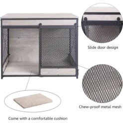 Unipaws Furniture Style Sliding Door Dog Crate 11 Unipaws Furniture Style Sliding Door Dog Crate -Dog Supplies Shop 661142 PT2. AC SS1800 V1666296472