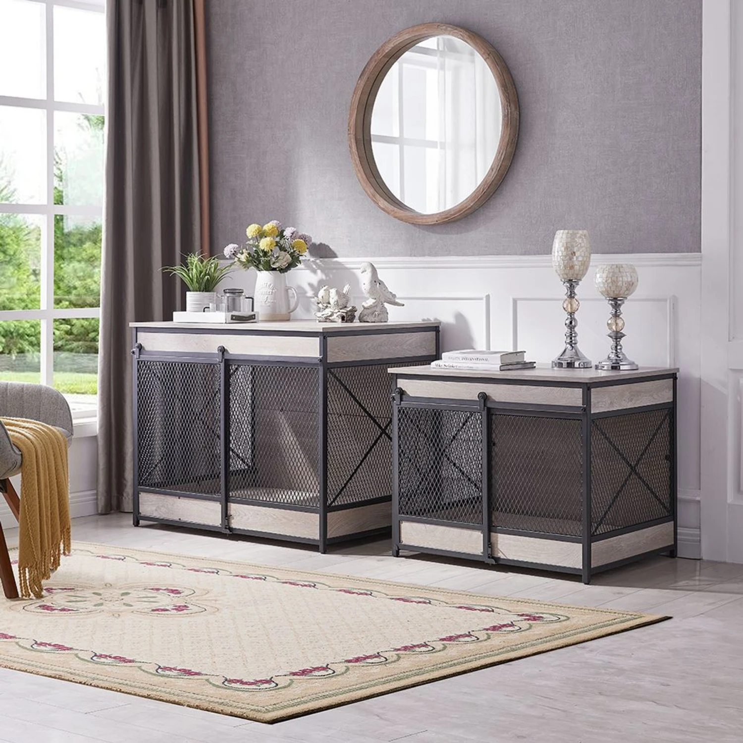 Unipaws Furniture Style Sliding Door Dog Crate 7 Unipaws Furniture Style Sliding Door Dog Crate - Image 5