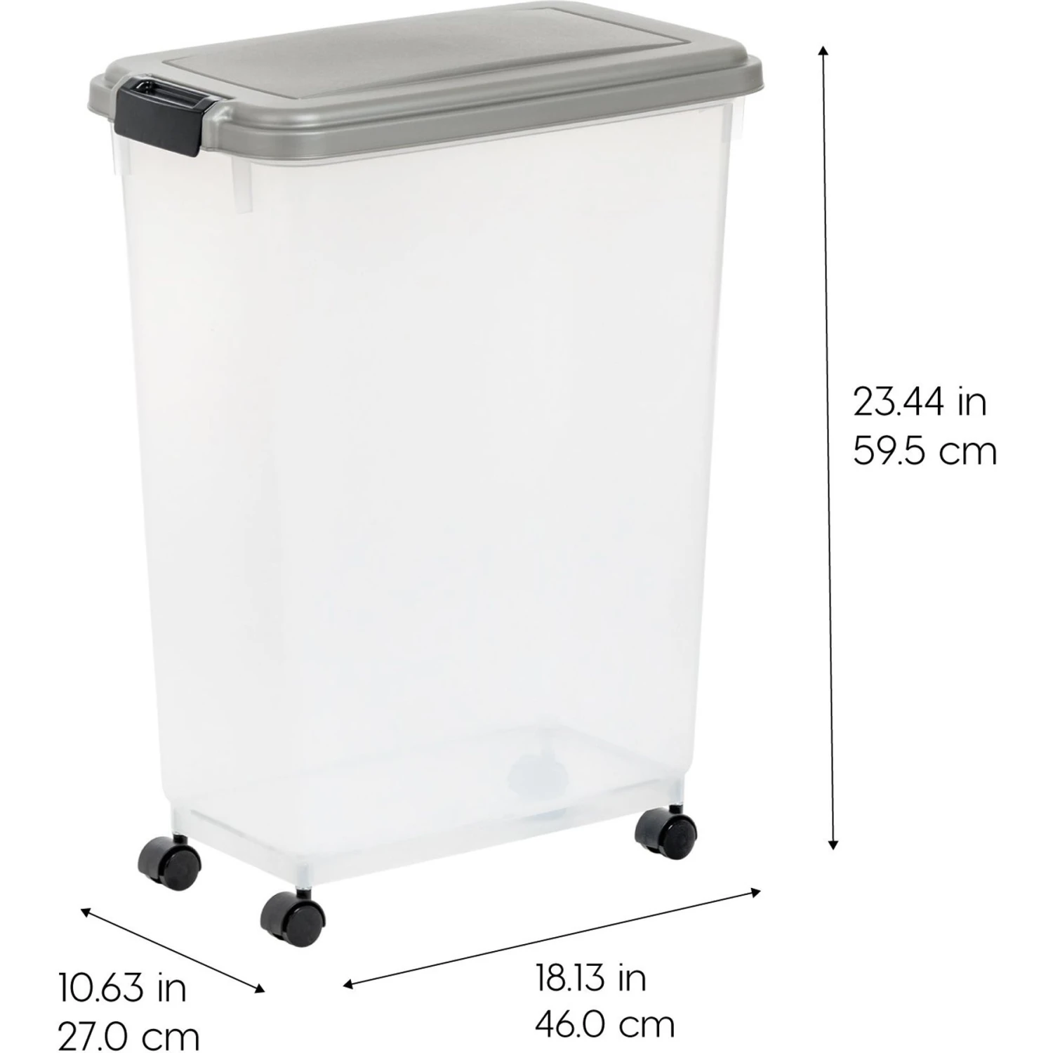 IRIS Airtight Cat, Dog & Bird Food Storage Container With Attachable Casters 4 IRIS Airtight Cat, Dog & Bird Food Storage Container With Attachable Casters - Image 2