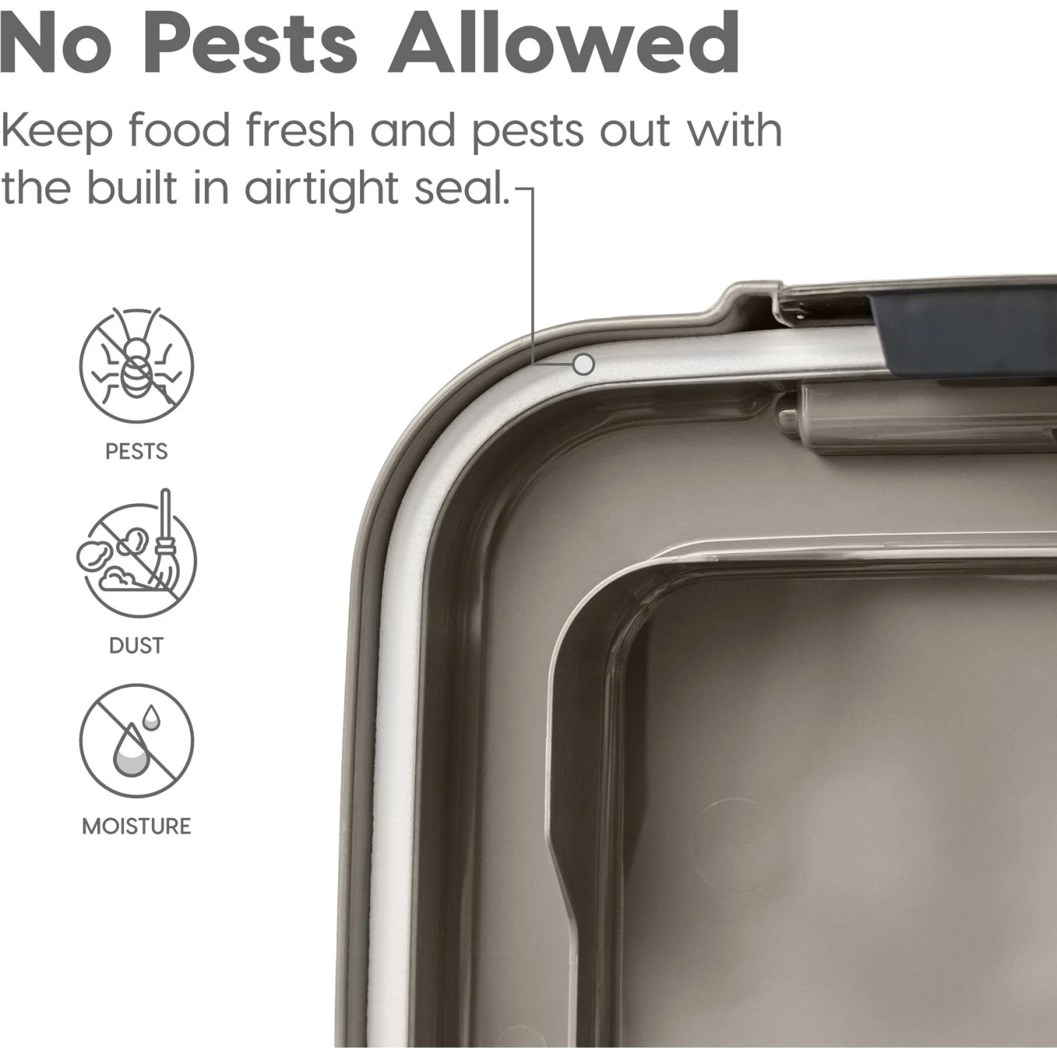 IRIS Airtight Cat, Dog & Bird Food Storage Container With Attachable Casters 6 IRIS Airtight Cat, Dog & Bird Food Storage Container With Attachable Casters - Image 4