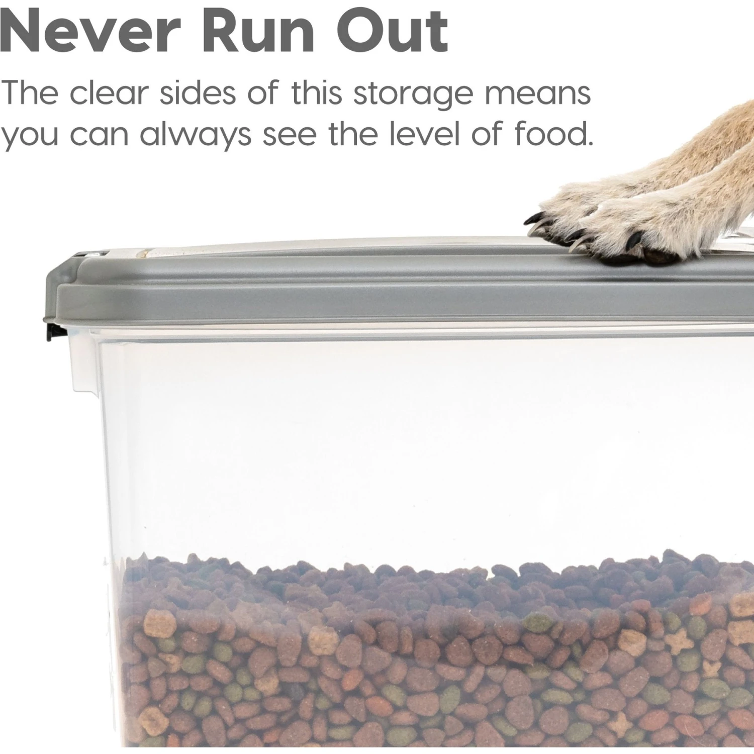 IRIS Airtight Cat, Dog & Bird Food Storage Container With Attachable Casters 7 IRIS Airtight Cat, Dog & Bird Food Storage Container With Attachable Casters - Image 5