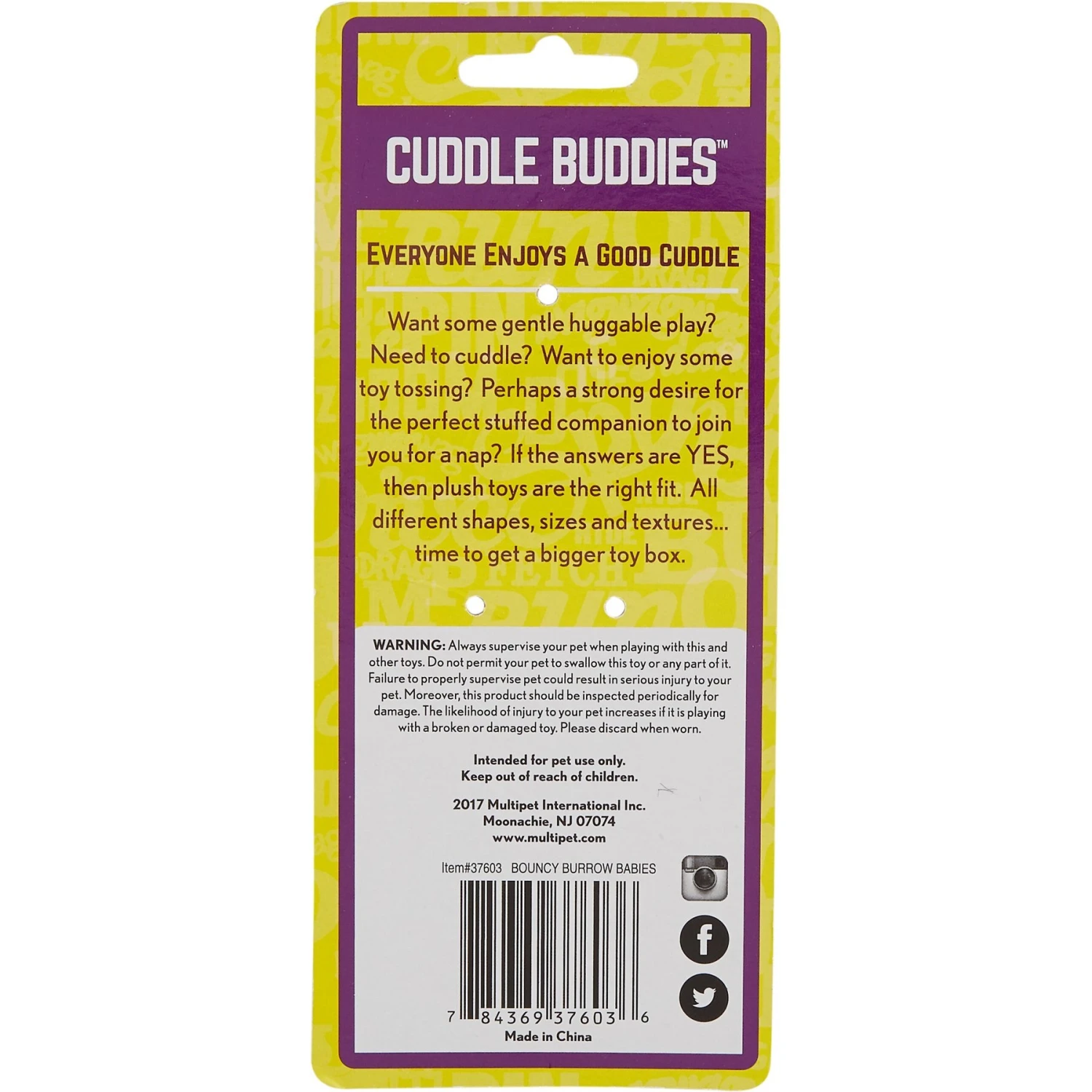 Multipet Bouncy Burrow Buddies Babies Squeaky Stuffing-Free Plush Puppy Toy, Character Varies 9 Multipet Bouncy Burrow Buddies Babies Squeaky Stuffing-Free Plush Puppy Toy, Character Varies - Image 7