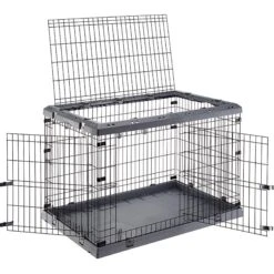 Ferplast Superior Hybrid ECO Dog Crate & Playpen, Gray -Dog Supplies Shop 688502 PT2. AC SS1800 V1667598762