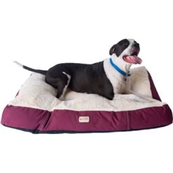 Armarkat Dog Pillow Bed With Removable Cover, Burgundy/Ivory -Dog Supplies Shop 70147 PT2. AC SS1800 V1628110292