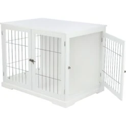 TRIXIE Wood & Wire Furniture Side Table Pet Crate, Large -Dog Supplies Shop 701486 PT4. AC SS1800 V1668547494