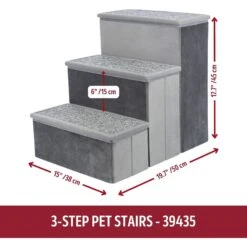 TRIXIE Velour Foldable Cat & Dog Stairs With Storage, Gray 14 TRIXIE Velour Foldable Cat & Dog Stairs With Storage, Gray -Dog Supplies Shop 701518 PT3. AC SS1800 V1668546619
