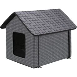 TRIXIE Insulated Outdoor Cat & Dog House, Gray -Dog Supplies Shop 701646 PT3. AC SS1800 V1668548318