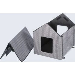 TRIXIE Insulated Outdoor Cat & Dog House, Gray -Dog Supplies Shop 701646 PT8. AC SS1800 V1668544966