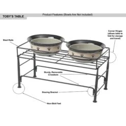 PetRageous Designs Set The Table Non-Skid Pet Bowl Wire Stand -Dog Supplies Shop 70410 PT3. AC SS1800 V1646348186