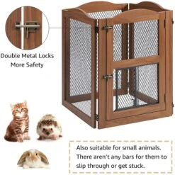 Unipaws 4 Panel Wire Mesh Dog & Cat Gate With Small Pet Door, Walnut, Large 13 Unipaws 4 Panel Wire Mesh Dog & Cat Gate With Small Pet Door, Walnut, Large -Dog Supplies Shop 704534 PT4. AC SS1800 V1670426118