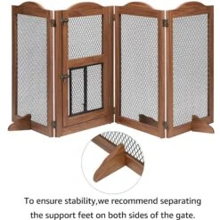 Unipaws 4 Panel Wire Mesh Dog & Cat Gate With Small Pet Door, Walnut, Large 15 Unipaws 4 Panel Wire Mesh Dog & Cat Gate With Small Pet Door, Walnut, Large -Dog Supplies Shop 704534 PT6. AC SS1800 V1670426118