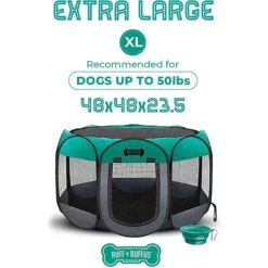 Ruff 'N Ruffus Portable Foldable Cat & Dog Playpen, Carrying Case, & Travel Bowl -Dog Supplies Shop 711446 PT5. AC SS1800 V1673626568