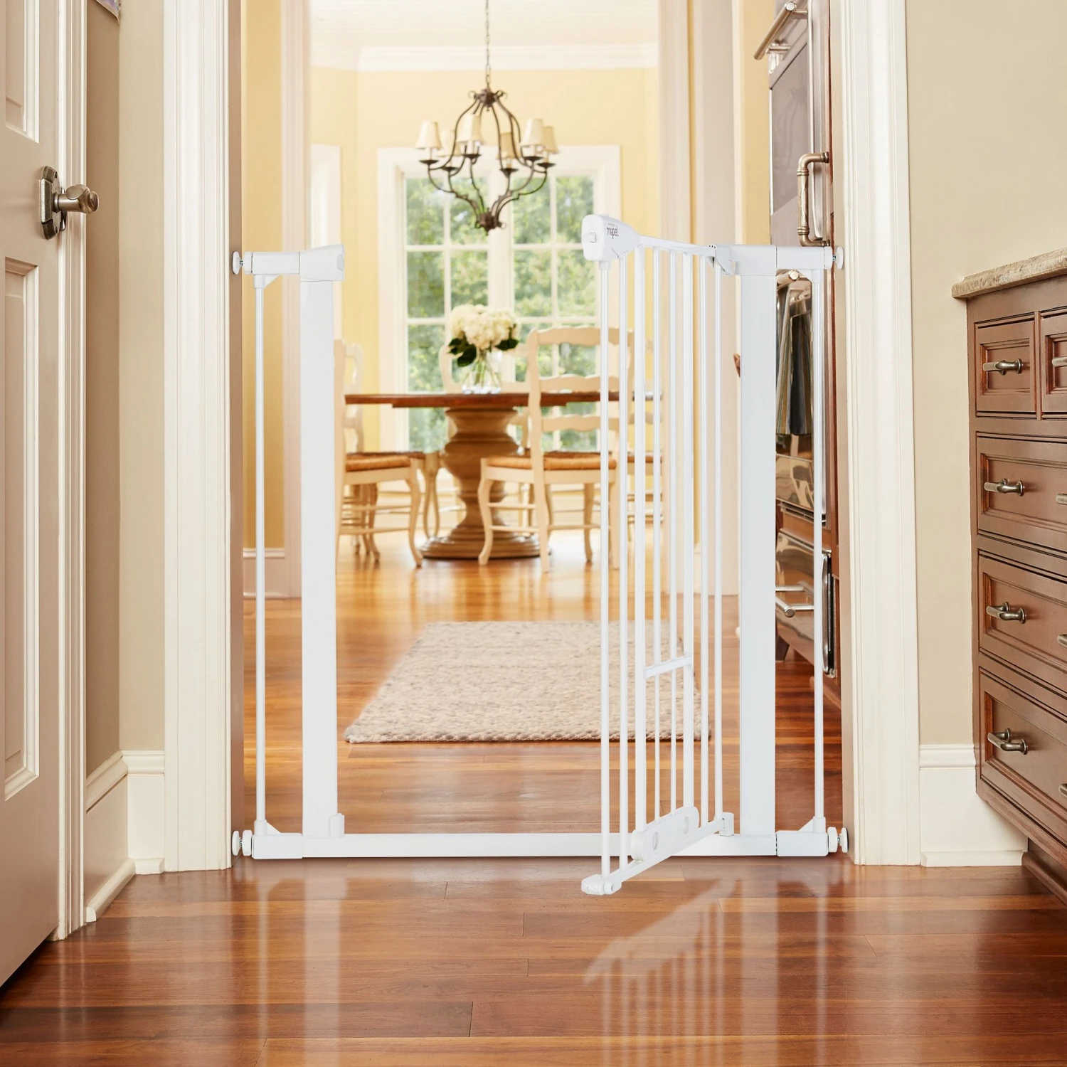 MyPet Tall & Wide Walk Thru Easypass Cat & Dog Gate, White 5 MyPet Tall & Wide Walk Thru Easypass Cat & Dog Gate, White - Image 3