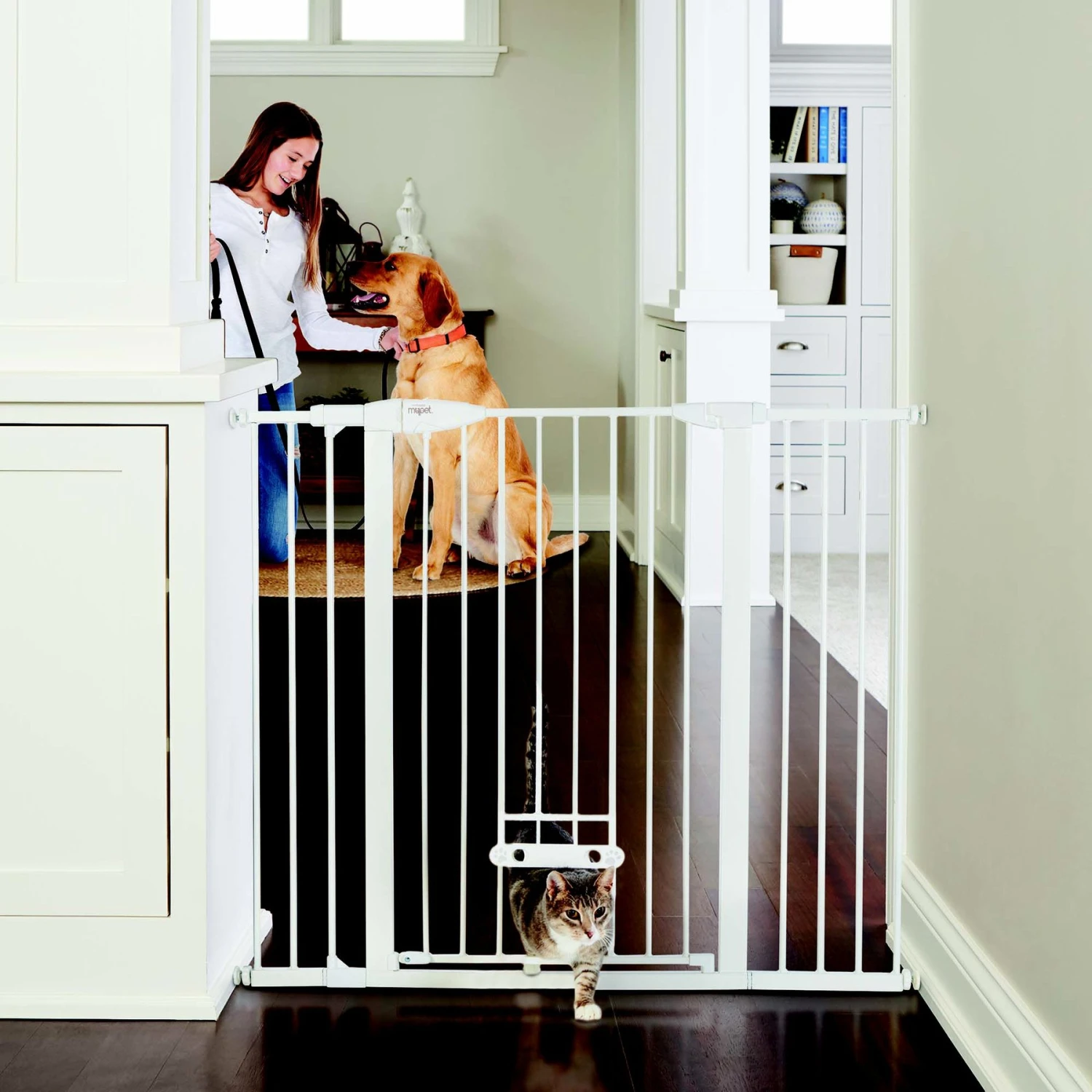 MyPet Extra Tall & Wide Walk Thru Easypass Cat & Dog Gate, White 3 MyPet Extra Tall & Wide Walk Thru Easypass Cat & Dog Gate, White