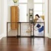 MyPet Wide Versa-Lock Freestanding Cat & Dog Gate, Woodtone -Dog Supplies Shop 711822 MAIN. AC SS1800 V1670359778