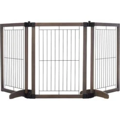 MyPet Extra Wide Versa-Lock Freestanding Cat & Dog Gate, Woodtone -Dog Supplies Shop 711838 PT5. AC SS1800 V1670437222