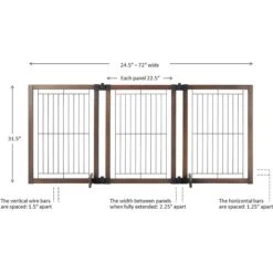 MyPet Extra Wide Versa-Lock Freestanding Cat & Dog Gate, Woodtone -Dog Supplies Shop 711838 PT7. AC SS1800 V1670434247