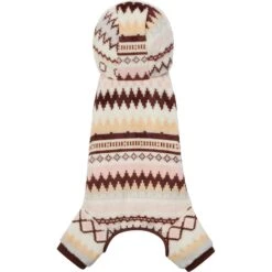 Frisco Fairisle Cozy Plush Fleece Dog & Cat PJs, Cream -Dog Supplies Shop 719006 PT4. AC SS1800 V1692720278