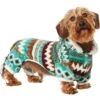 Frisco Fairisle Cozy Plush Fleece Dog & Cat PJs, Green -Dog Supplies Shop 719054 MAIN. AC SS1800 V1692380241