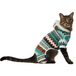 Frisco Fairisle Cozy Plush Fleece Dog & Cat PJs, Green -Dog Supplies Shop 719054 PT2. AC SS1800 V1692193162
