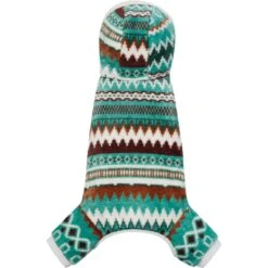 Frisco Fairisle Cozy Plush Fleece Dog & Cat PJs, Green -Dog Supplies Shop 719054 PT4. AC SS1800 V1692720279