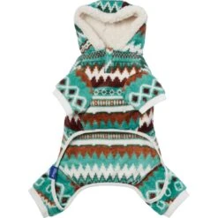 Frisco Fairisle Cozy Plush Fleece Dog & Cat PJs, Green -Dog Supplies Shop 719054 PT5. AC SS1800 V1692720277