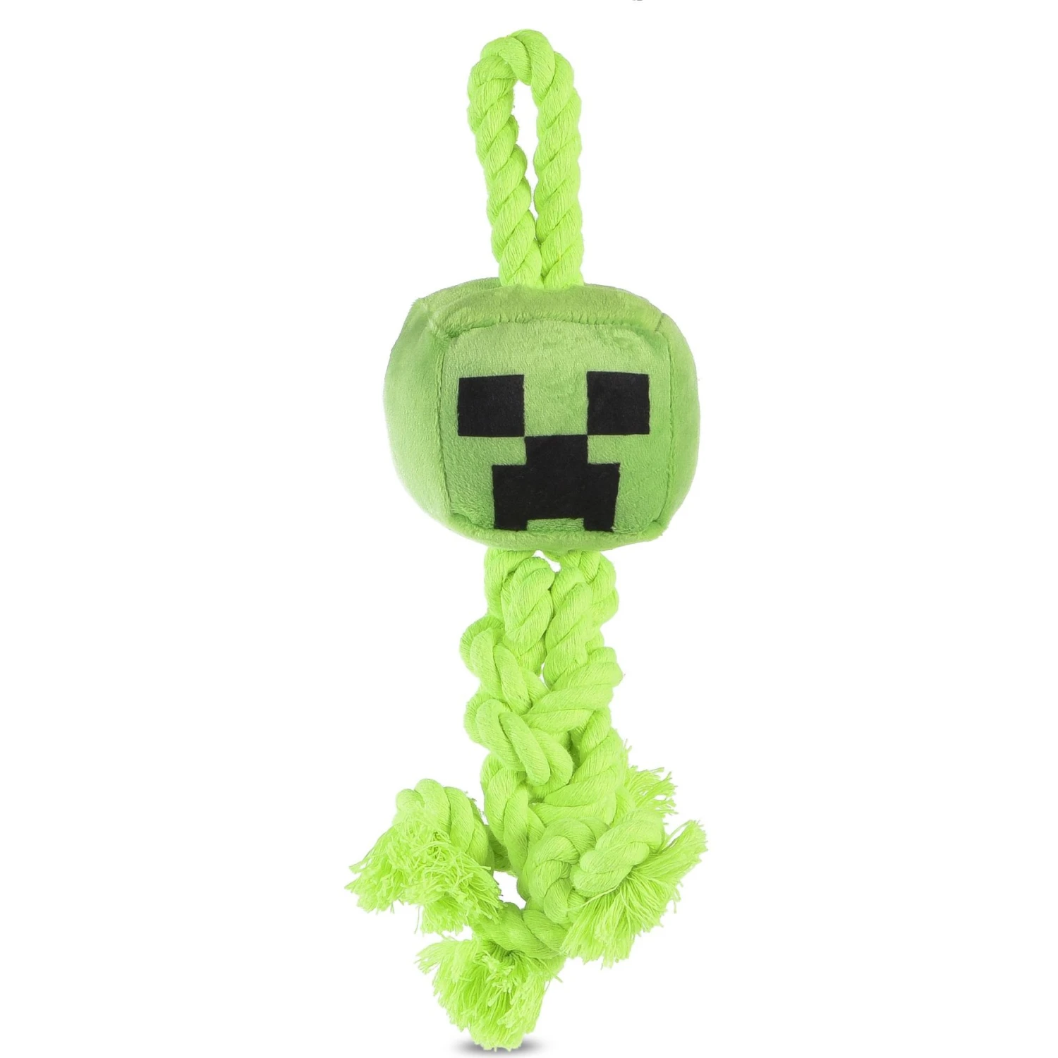 Fetch For Pets Minecraft Creeper Rope Squeaky Dog Toy 3 Fetch For Pets Minecraft Creeper Rope Squeaky Dog Toy