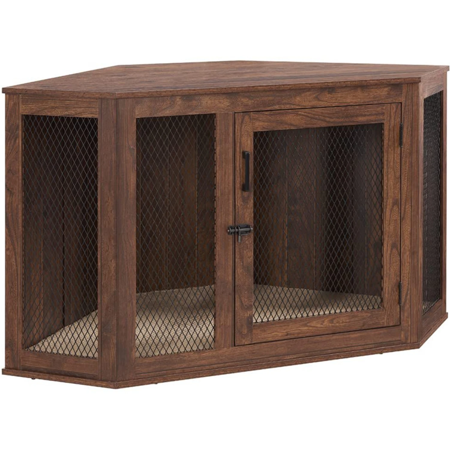 Unipaws Furniture Style Corner Dog Crate 5 Unipaws Furniture Style Corner Dog Crate - Image 3