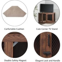 Unipaws Furniture Style Corner Dog Crate 12 Unipaws Furniture Style Corner Dog Crate -Dog Supplies Shop 739486 PT3. AC SS1800 V1672161753