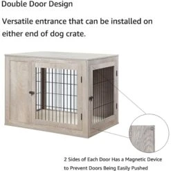 Unipaws Wooden Wire Furniture Style Dog Crate -Dog Supplies Shop 739542 PT3. AC SS1800 V1672168950