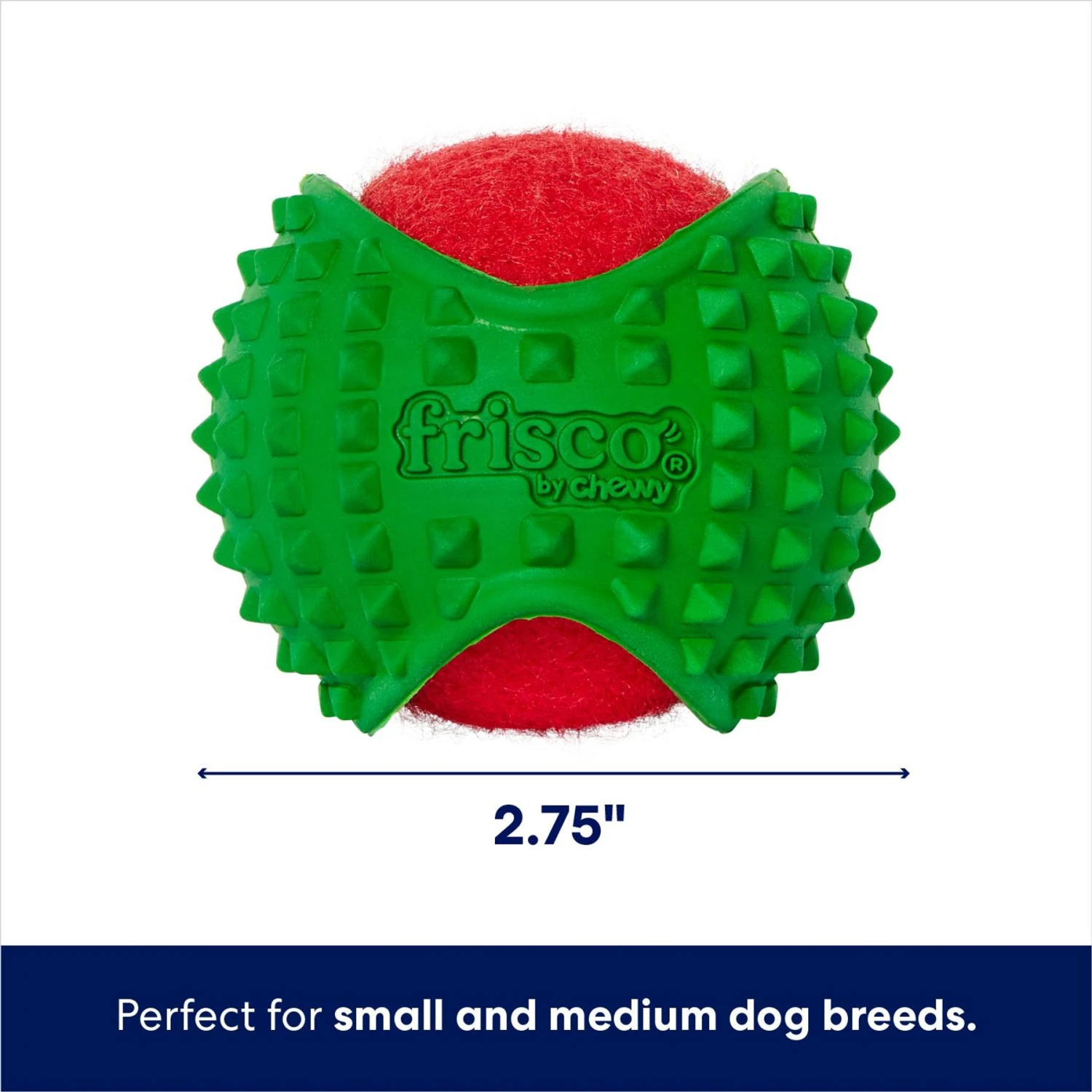 Frisco Holiday Fetch Squeaky Tennis Ball With Rubber Sleeve Dog Toy 4 Frisco Holiday Fetch Squeaky Tennis Ball With Rubber Sleeve Dog Toy - Image 2