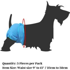 SunGrow Reusable Female Cat & Dog Diapers For Heat Cycle, 9-in To 15-in Waist, 3 Count -Dog Supplies Shop 741558 PT5. AC SS1800 V1694458830