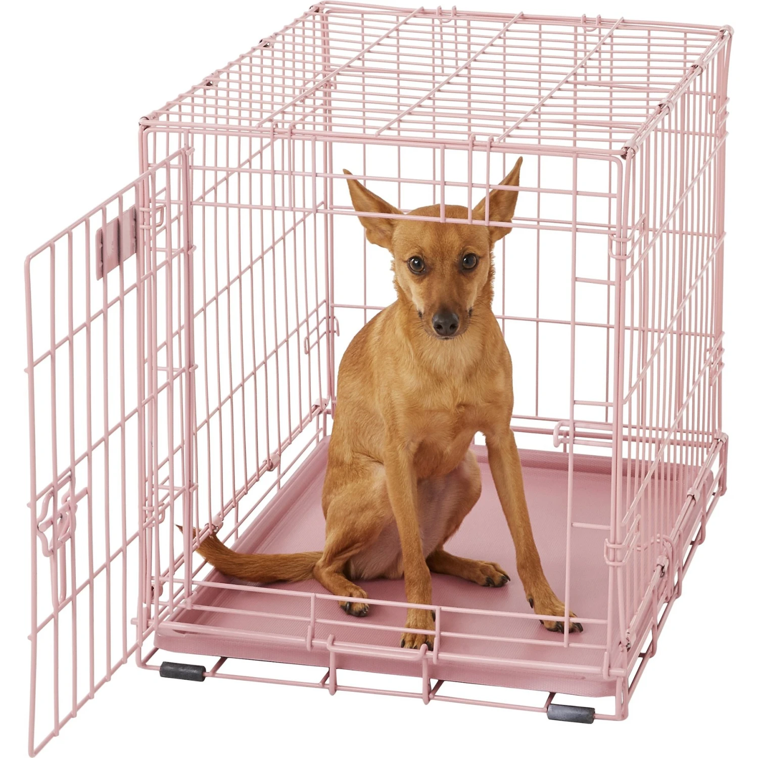 MidWest ICrate Single Door Collapsible Wire Dog Crate, Pink, 24 Inch 6 MidWest ICrate Single Door Collapsible Wire Dog Crate, Pink, 24 Inch - Image 4