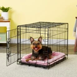MidWest Quiet Time Fashion Plush Bolster Dog Crate Mat, Pink -Dog Supplies Shop 74336 PT2. AC SS1800 V1542224583