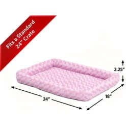 MidWest Quiet Time Fashion Plush Bolster Dog Crate Mat, Pink -Dog Supplies Shop 74336 PT5. AC SS1800 V1542224591