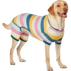Frisco Cozy Waffle Knit Dog & Cat PJs, Stripe