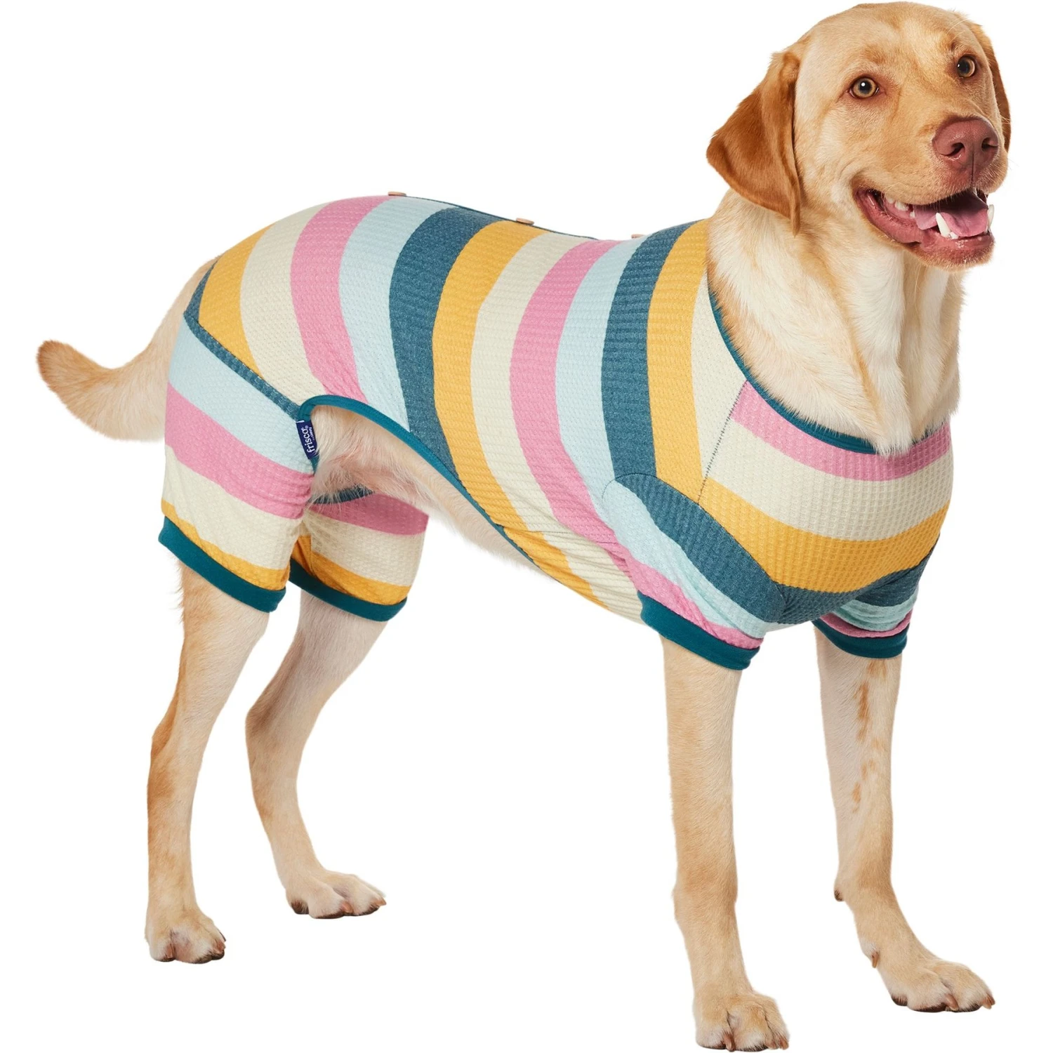 Frisco Cozy Waffle Knit Dog & Cat PJs, Stripe 3 Frisco Cozy Waffle Knit Dog & Cat PJs, Stripe