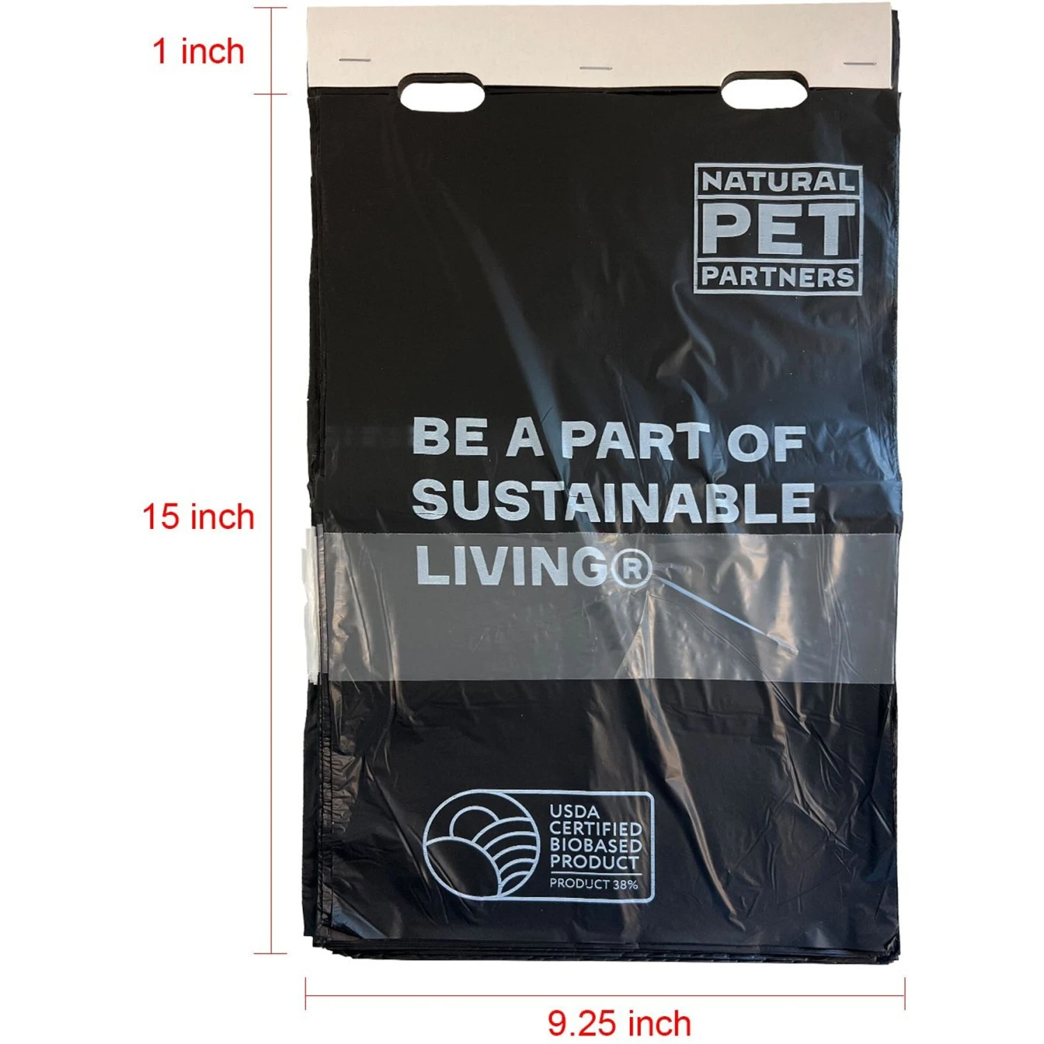 Natural Pet Partners USDA Certified Biobased Flat Header Pull-Strap Dog Waste Bags, 3,200 Count 6 Natural Pet Partners USDA Certified Biobased Flat Header Pull-Strap Dog Waste Bags, 3,200 Count - Image 4